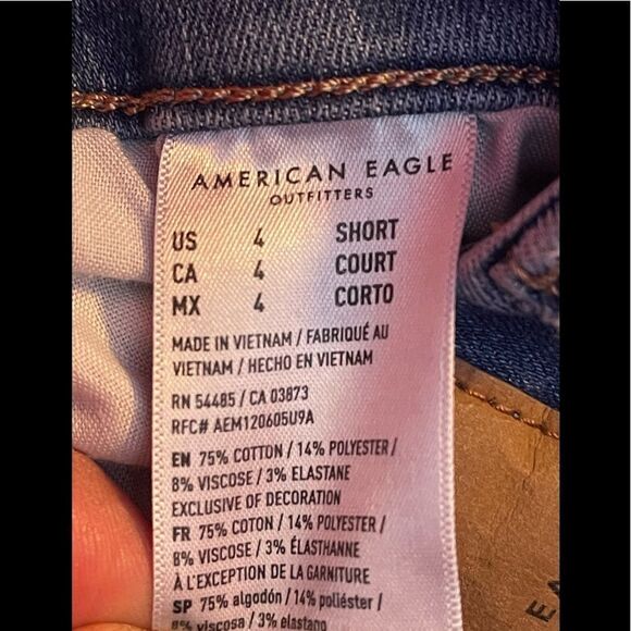 American eagle Ne(X)t level stretch.  Curvy highest rise jeggings sz 4 short - Picture 9 of 9